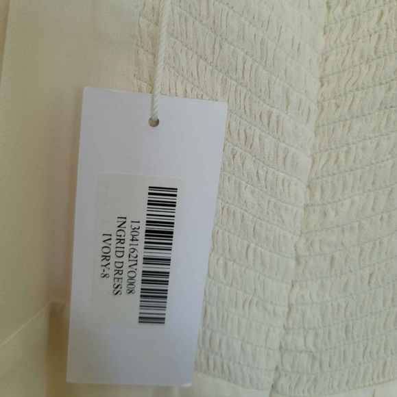 Reformation Ingrid Dress Invory Size 8 - Picture 5 of 5